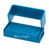Bur Block, Anodized Aluminum, Blue, 3 Rows, 21 FG, Sterilizable