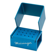Bur Block, Anodized Aluminum, Blue, 3 Rows, 15 HP Sterilizable