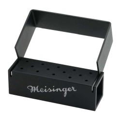 Bur Block, Anodized Aluminum, Black, 3 Rows, 14 HP, Sterilizable