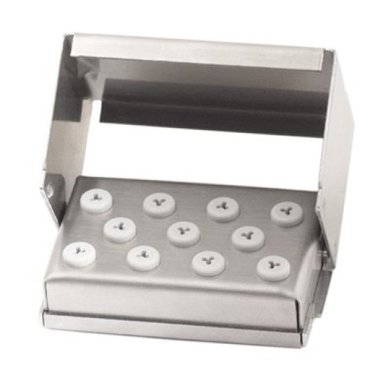 BS640 BUR BLOCK, STAINLESS STEEL WITH GROMMETS, 11 FG, NON-CORROSIVE, STERILIZABLE