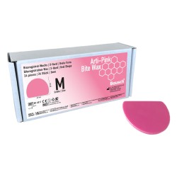 Arti-Pink Bite Wax, X-hard, oval shape, Size M 24 pcs. pink 3 mm