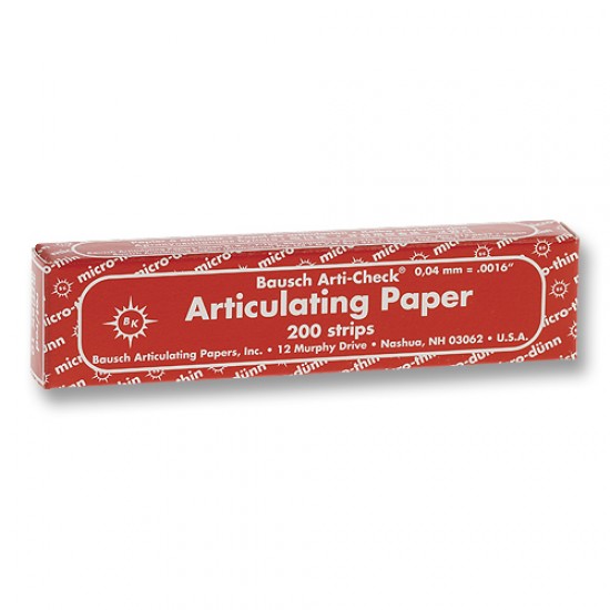 Articulating Paper Red X-Thin 40 Microns (Book of 200 Strips)