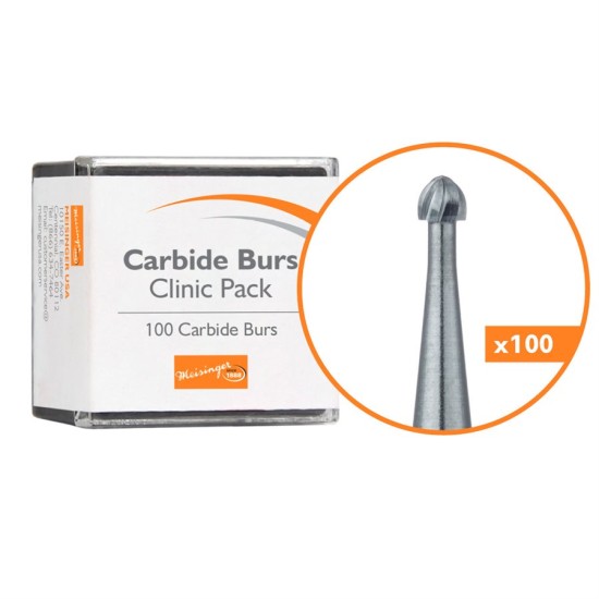 Operative Carbide Bur, Clinic Pack, 100pcs Round US#6, RA