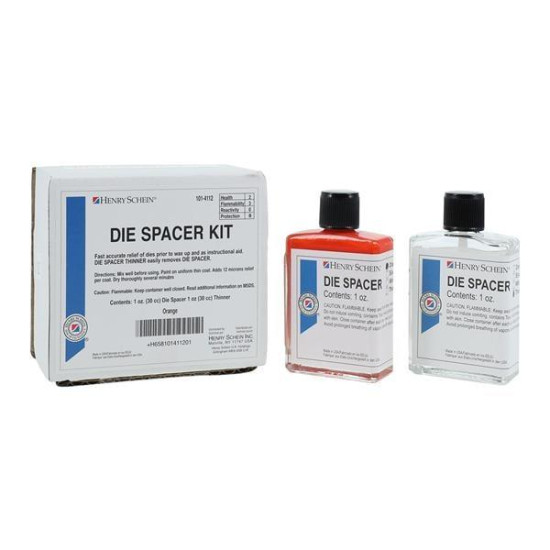 DIE SPACER STANDARD KIT, ORANGE, (1 OZ. SPACER/1 OZ. THINNER)