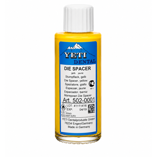 DIE SPACER STANDARD, YELLOW 1 OZ.