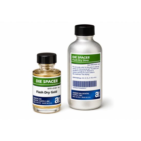 DIE SPACER FLASH DRY KIT, SILVER (1 OZ. SPACER/1 OZ. THIN)