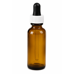 DROPPER BOTTLE GLASS (BROWN), 2 OZ. EMPTY
