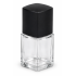 BOTTLE - CLEAR GLASS WITH BRUSH CAP, SQ, 1 OZ. PKG OF 4 (EMPTY)
