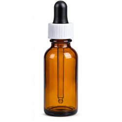 BOTTLE - BROWN GLASS DROPPER TOP, 4 OZ. (EMPTY)
