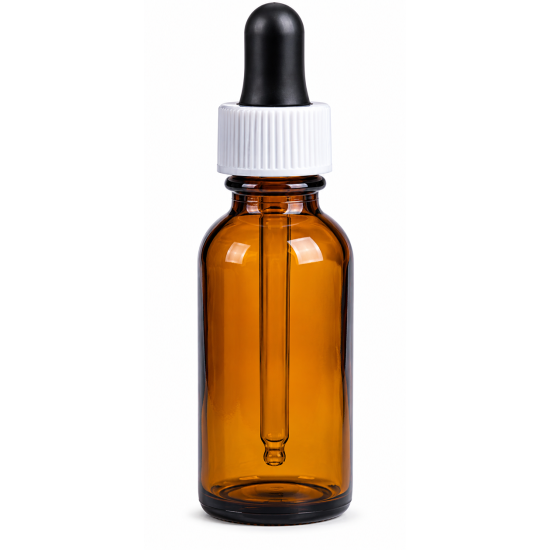 BOTTLE - BROWN GLASS DROPPER TOP, 4 OZ. (EMPTY)