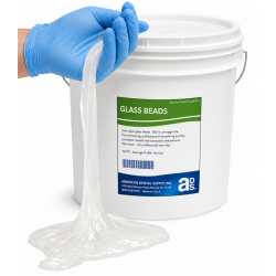 GLASS BEADS ABRASIVE, STANDARD GRADE, 25 LB.