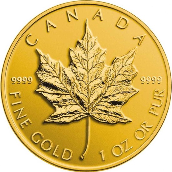 Gold 1 oz. Maple Leaf Bullion Replica Coin