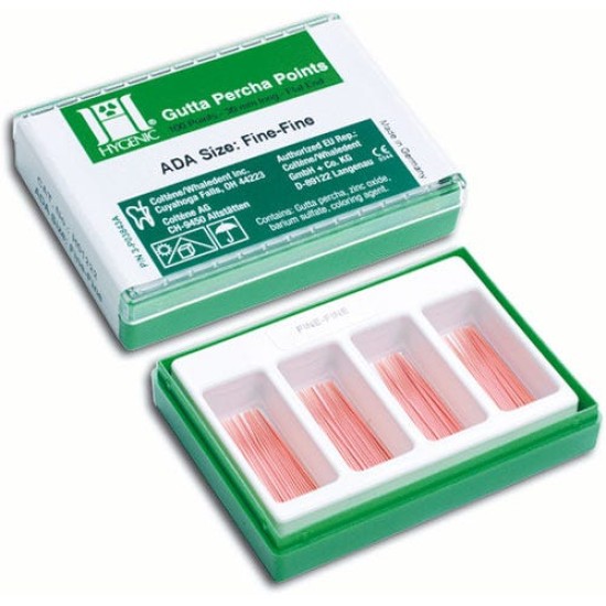 HYGENIC Guttapercha Points Pink Conventional FM, 100 pcs