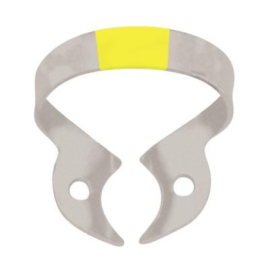 HYGENIC FIESTA Color Coded Matte Finish Wingless Clamp #W8 General Purpose, Upper Molar Clamp, 1 pc