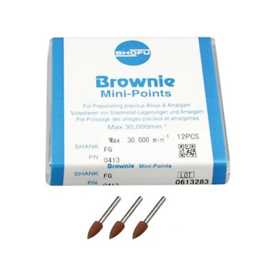 Brownie Silicon Polisher FG Mini Point Pre-Polishing HG 72/Bx