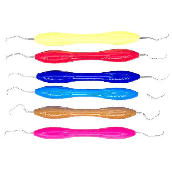 Gracey Curettes Set Of 6 – Plastic Silicone Handle