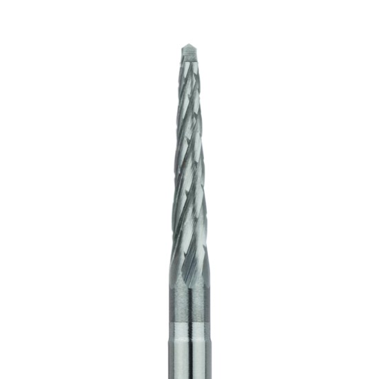 HM166RX-021-HP Surgical Lindemann Carbide Bur Cross Cut, Spade Tip 2.1 x 11mm HP