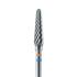 Laboratory Carbide Bur, Fine, Faceted toothing w / Cross Cut, Round End Taper 4.0mm, HP