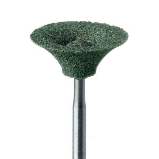 Abrasive, Green, Soft, Lg., Inverted Cup 16.5mm HP