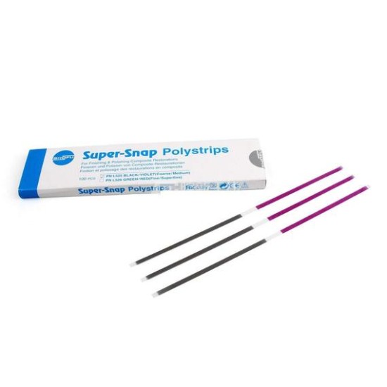 Super-Snap Polystrips Coarse / Medium Black / Violet Refill 100/Bx