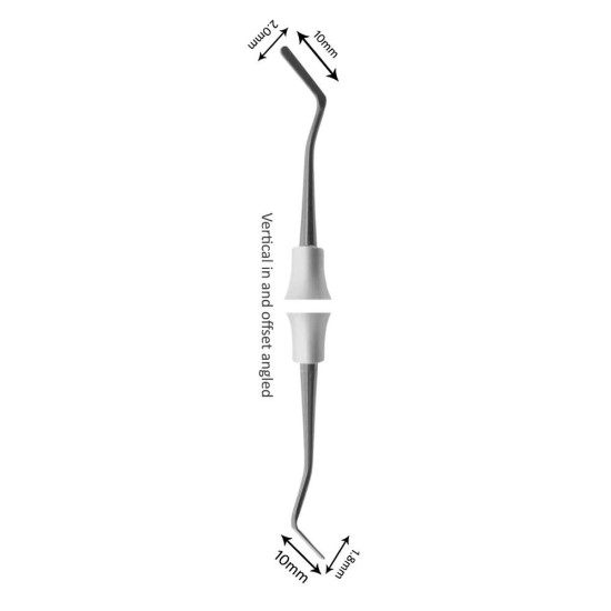 Composite Filling Instruments Double ended Vertical In and Off set Angled, 2.00x10MM