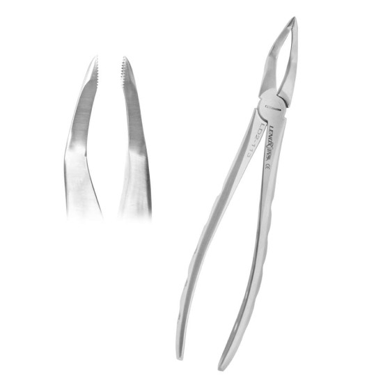 Bayonet Upper Roots Forceps – Micro Serrated Edges