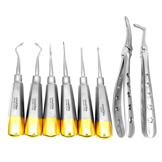 SPADE ROOT TIP KIT, 6 ELEVATORS AND 2 ROOT FORCEPS