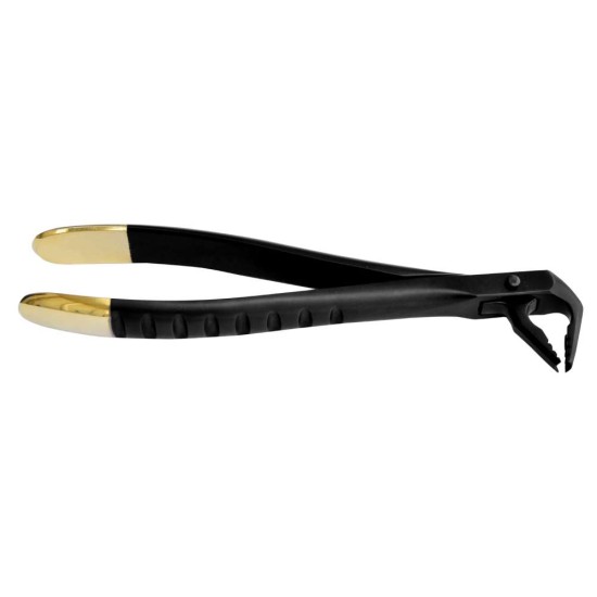 Deep Gripping Atraumatic Extraction Forceps, Lower Anterior, BLACK & GOLD Series