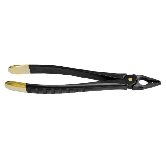 Deep Gripping Atraumatic Extraction Forceps, Upper Anterior, BLACK & GOLD Series