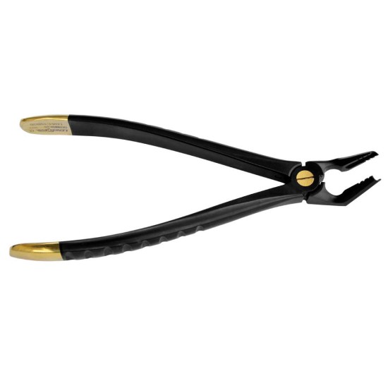 Deep Gripping Atraumatic Extraction Forceps, Lower Premolars – BLACK & GOLD Series