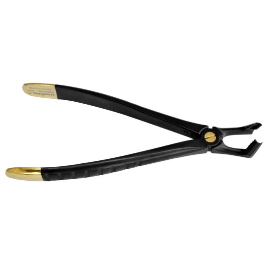 Deep Gripping Atraumatic Extraction Forceps, Lower Molars BLACK & GOLD Series