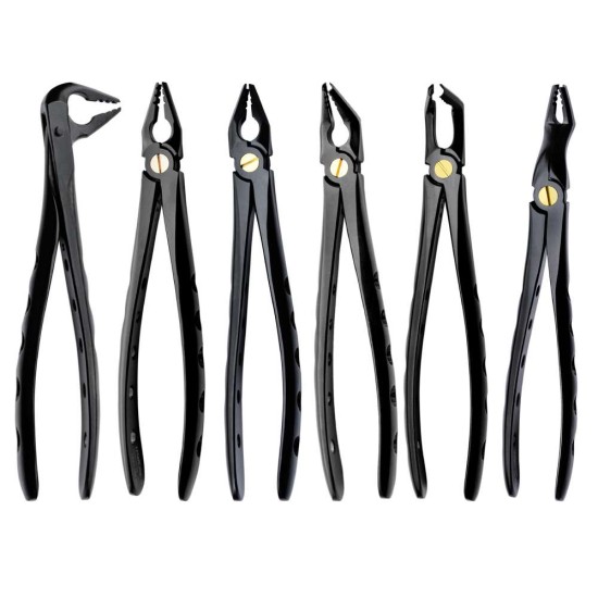 Deep Gripping Extracting Forceps Set of 6