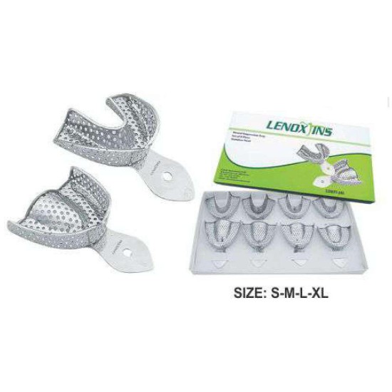 Impression Trays Dentulous Perforated Set of 8