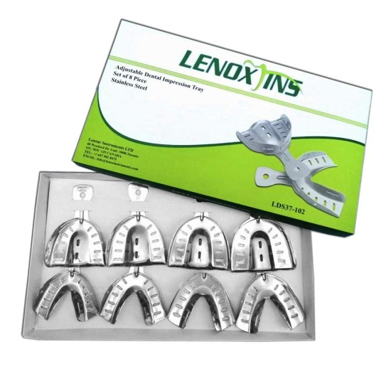 Impression Trays Dentulous Perforated Set of 8