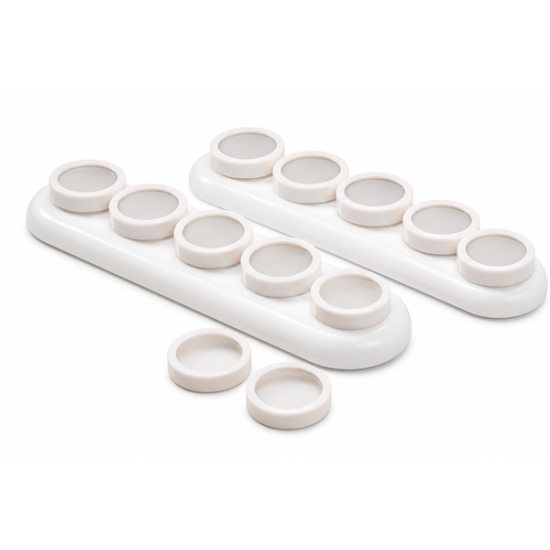 STAINING WELL TRAYS, 5 WELLS EACH, SET OF 2