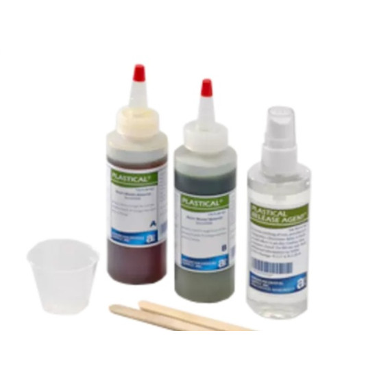 PLASTICAL DIE & MODEL MATERIAL, WHITE, 8 OZ. KIT (2-4 OZ. BOTTLES)