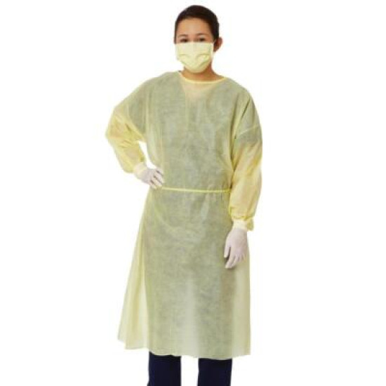 ISOLATION AND COVER GOWNS - Thumbloops w Elastic Cuff 10 Each/Box