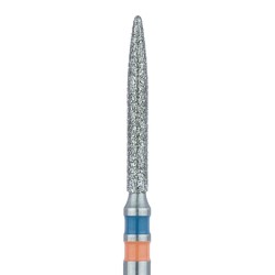 Zirconia Diamond Bur, Long Flame Shape, 1.2mm Medium FG