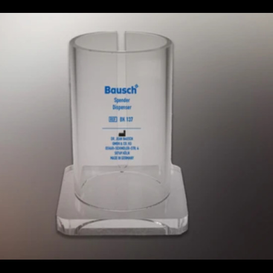 Roll-dispenser for 75 mm Arti-Fol/Silk plastic clear