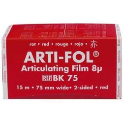 Arti-Fol Plastic in cardboard-box 2-sided, 75 mm 15 meter red 8 µ