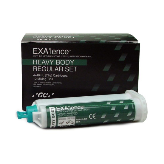 Exalence Heavy Body Regular Set Refill 4x48ml Cartridges & 12 Mixing Tips