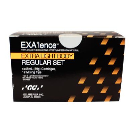 Exalence X-light Body Regular Set Refill 4x48ml Cartridges & 12 Mixing Tips