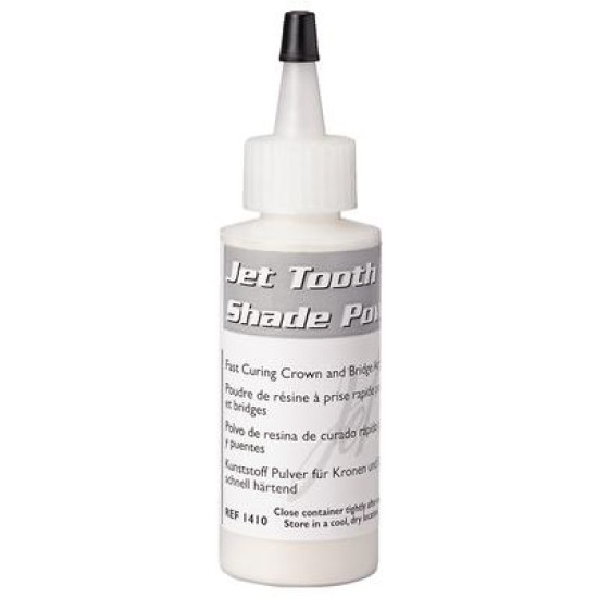 Jet Tooth Shade Self-Curing Acrylic Resin Powder B1 (59), 2 oz Bottle