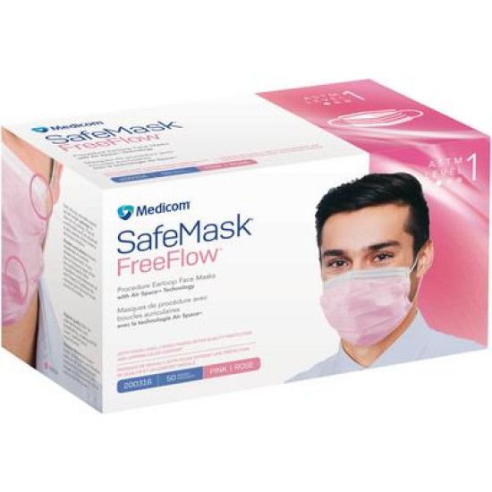 SafeMask Mask FreeFlow Level 1 Pink