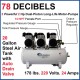Powerful 6.0 Hp Ultra Quiet, Ultra Dry & Oil-Free Air Compressor with 98% Air Drying System