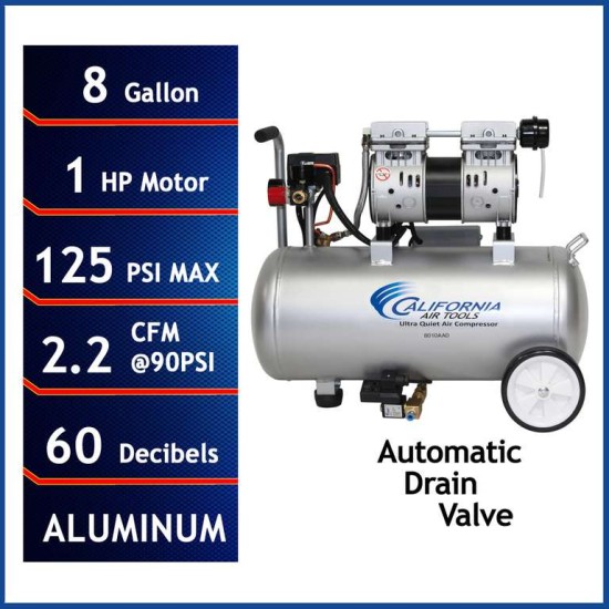 Ultra Quiet, Oil-Free, Lightweight Aluminum Air Compressor