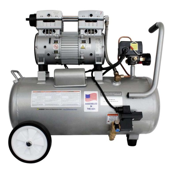 Ultra Quiet, Oil-Free, Lightweight Aluminum Air Compressor with Automatic Drain Valve