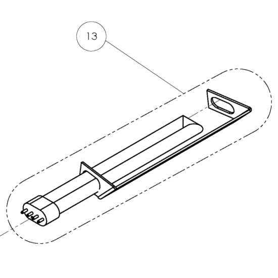 Fluorescent tube Set 11W / 2G7 2 pcs. for Basic quattro, 230-240 V