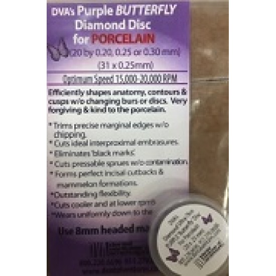 Purple Butterfly Discs 20 x .25 pkg/5