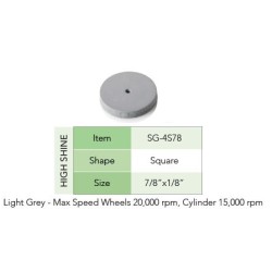 Pacific Abrasives SG-4S78 Square Edge High Shine Porcelain Polisher Grey (Pack of 100)